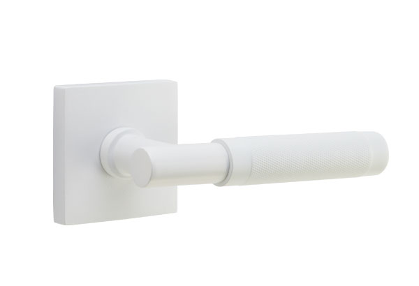 Select R-Bar Faceted Lever with Modern Rectangular Rosette