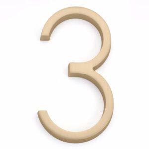 Emtek Modern House Number Digit '3'
