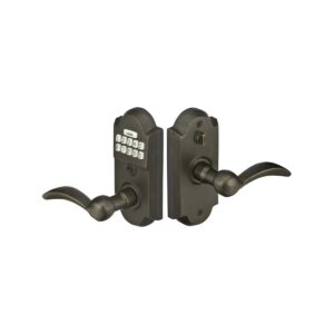 Emtek Sandcast Bronze Keypad Leverset