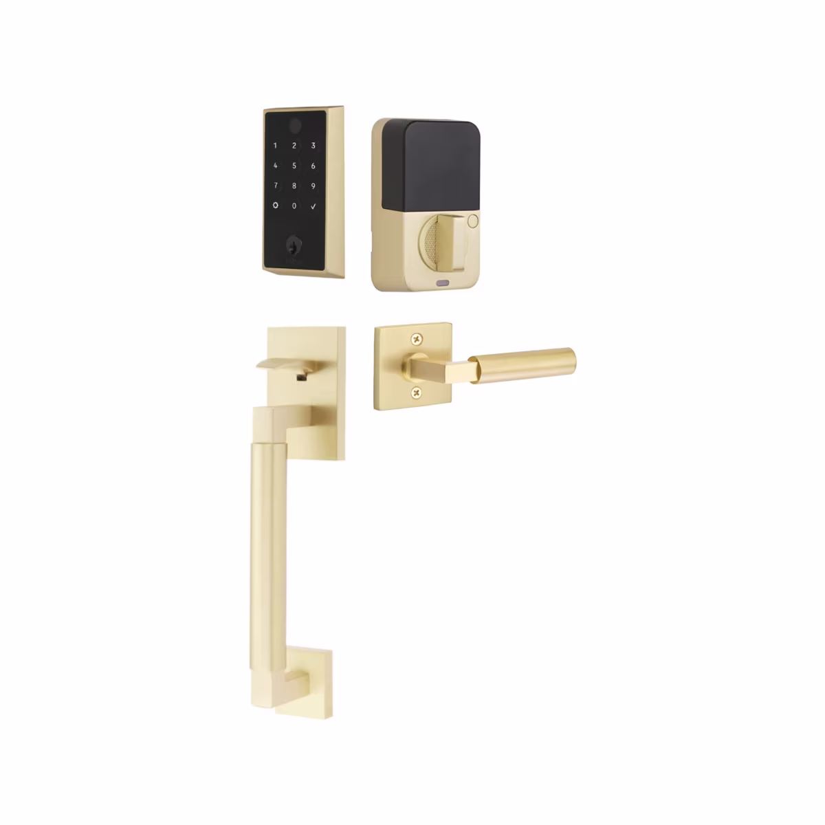 Emtek EMPowered 2 Touch Entry Set-Hercules Smooth Grip - Image 2