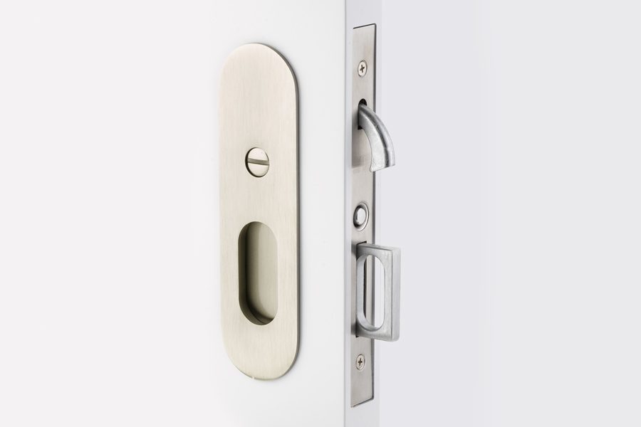 Emtek Pocket Door Mortise Narrow Oval Privacy