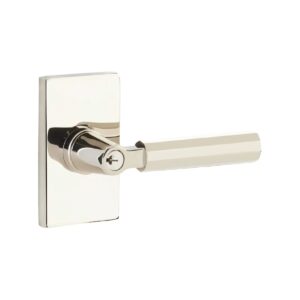 Emtek Select L-Square Faceted Key In Leverset
