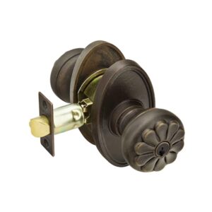 Emtek Key in Petal Knob - Tuscany Bronze