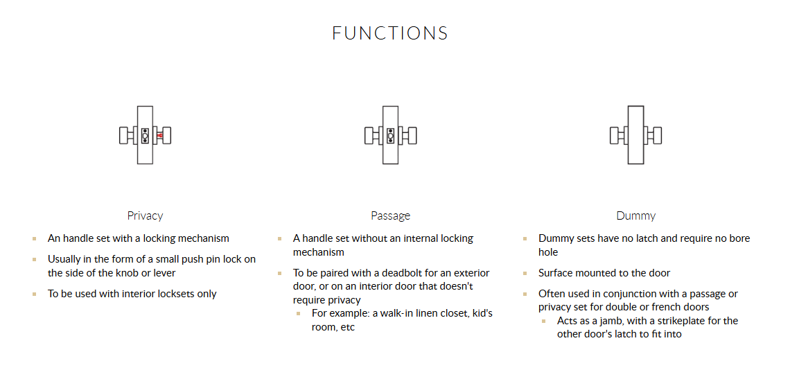 Emtek Modern 3 5/8” C-C Keyed Sideplate Locksets - Brass - Image 3