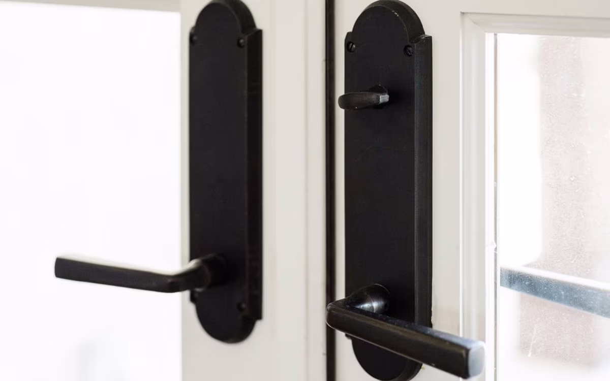 Emtek #5 Bronze Sideplate Lockset-Sandcast Bronze - Image 7