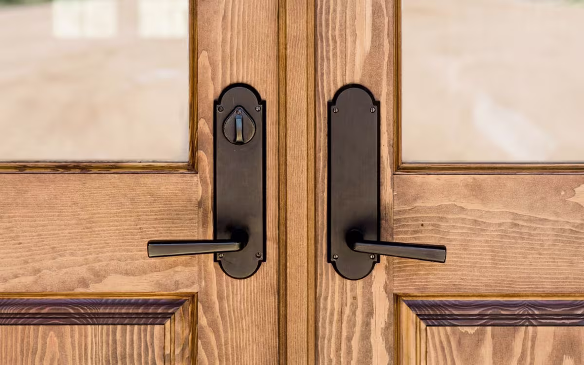 Emtek #5 Bronze Sideplate Lockset-Sandcast Bronze - Image 5