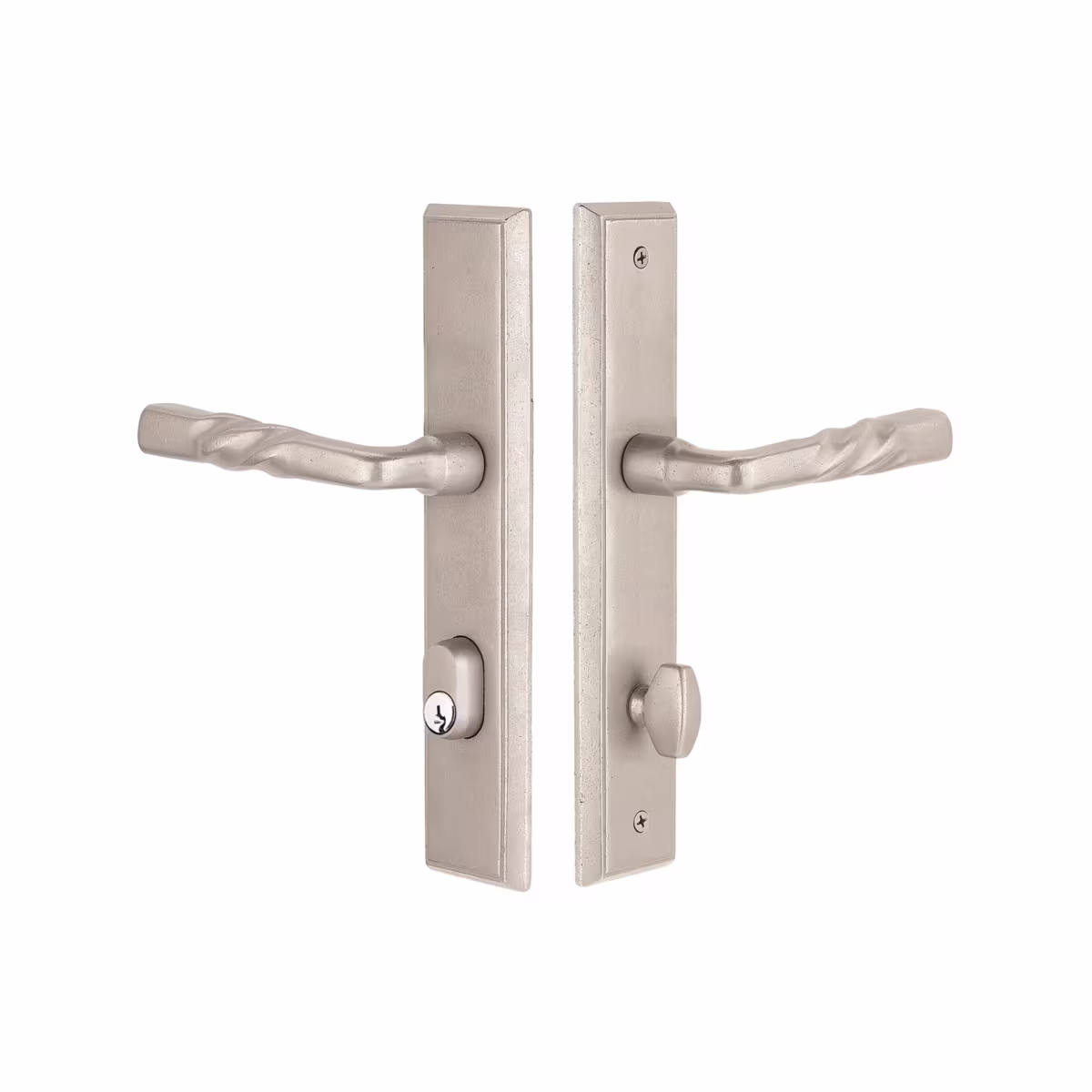 Emtek 10" Sandcast Rectangular Stretto Narrow Trim Lockset - Image 2