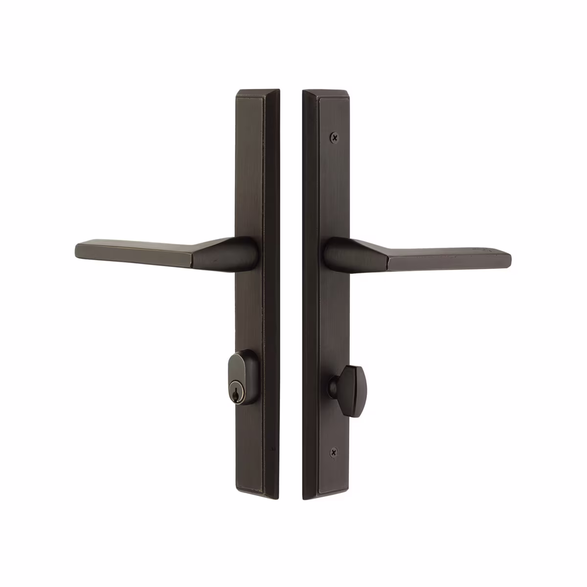 Emtek 11" Sandcast Rectangular Stretto Narrow Trim Lockset - Image 2