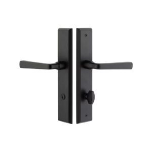 Emtek 10" Sandcast Rectangular Stretto Narrow Trim Lockset