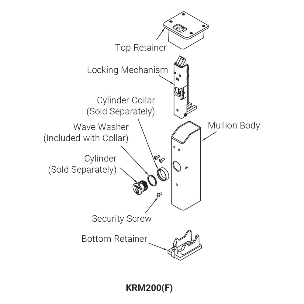 Accentra Keyed Removable Mullion for Exit Device - Image 3