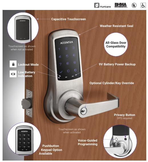 Accentra Nextouch NTB613-NR Pushbutton Cylindrical - Image 4