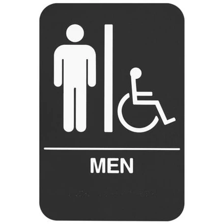 Rockwood BFM687 ADA Men Restroom Sign
