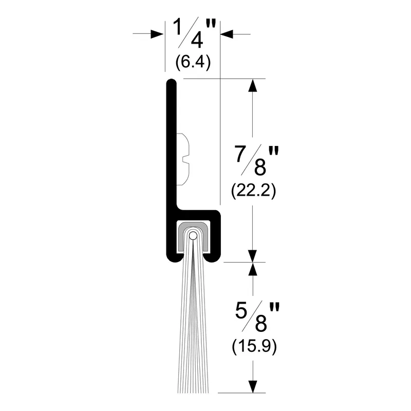 Pemko 18062_NB Door Bottom Sweep with Nylon Brush - Image 3