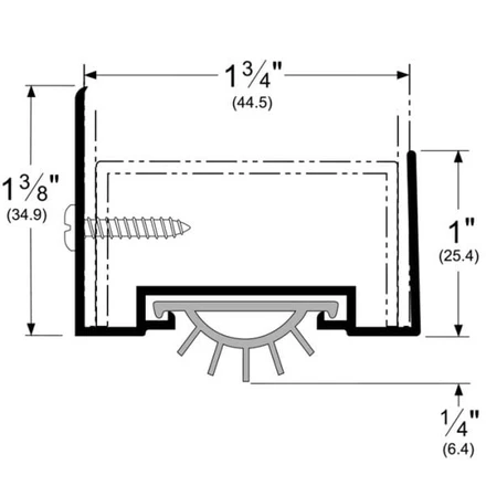 Pemko 222_PK U-Shaped Door Shoe PemkoPrene Insert - Image 2